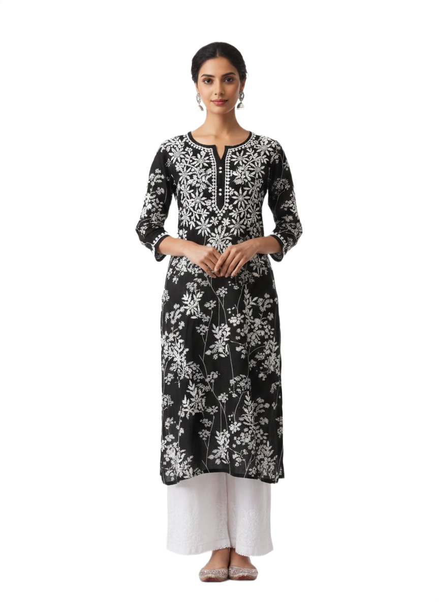 Mulmul Printed Straight Kurta - Image 3