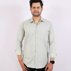 Men's  Light Blue & White Striped Formal Shirt