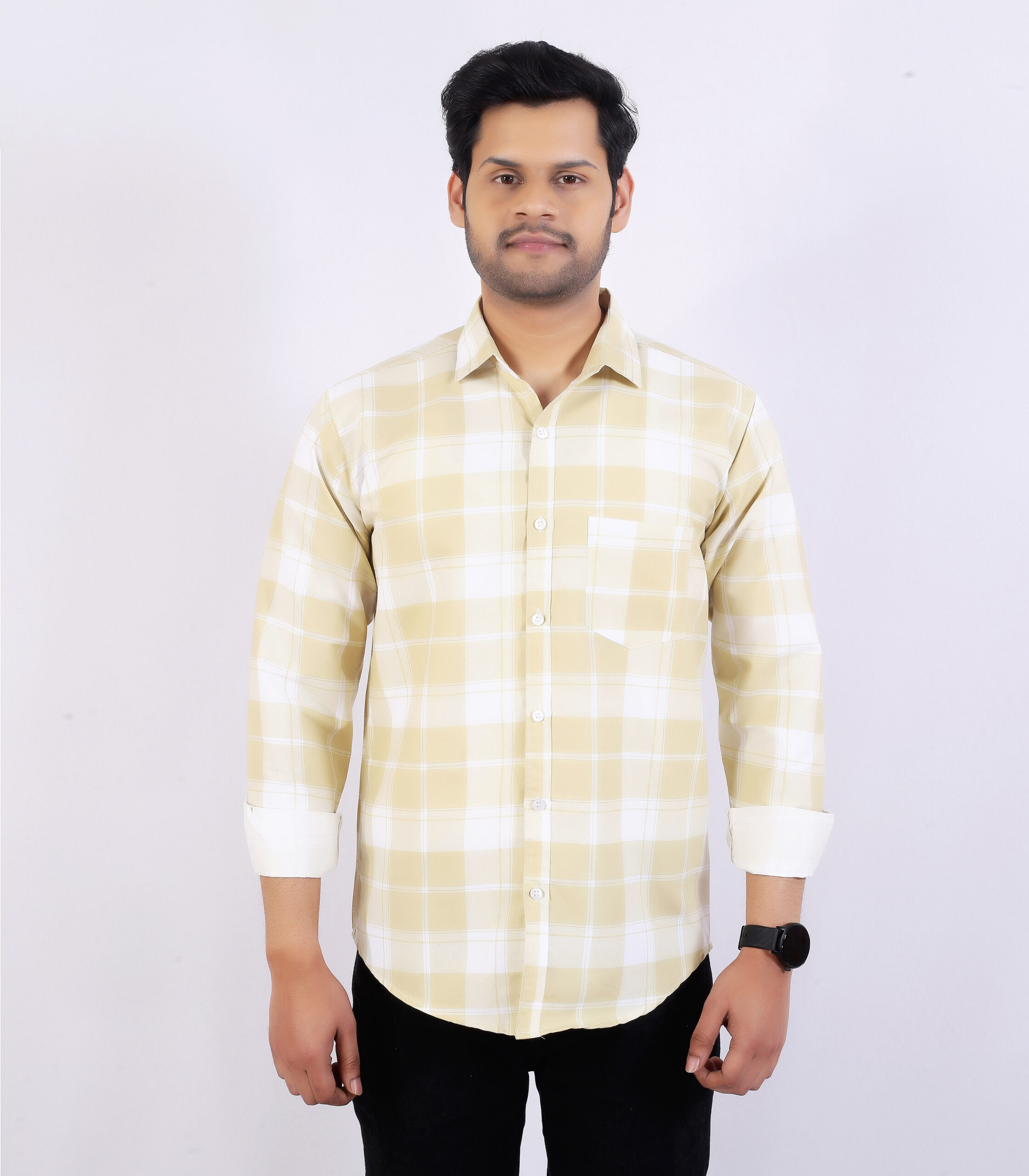 White check casual shirt