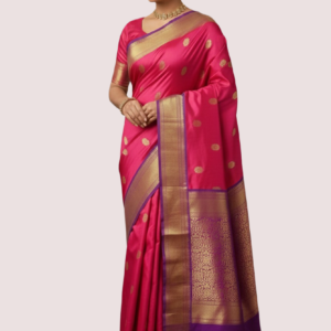 Pink Paithani Saree (Silk)