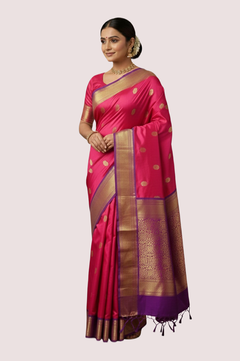 Pink Paithani Saree (Silk)